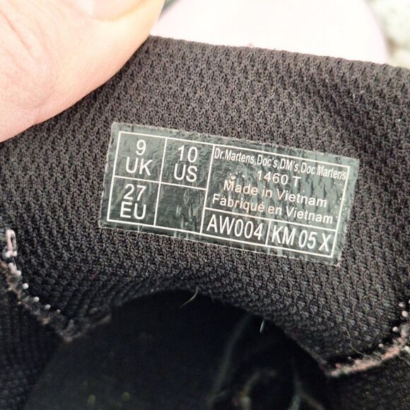 Dr. Martens Pink patent Leather Ankle Boots 1460  size 10 Zip Lace - Picture 9 of 9